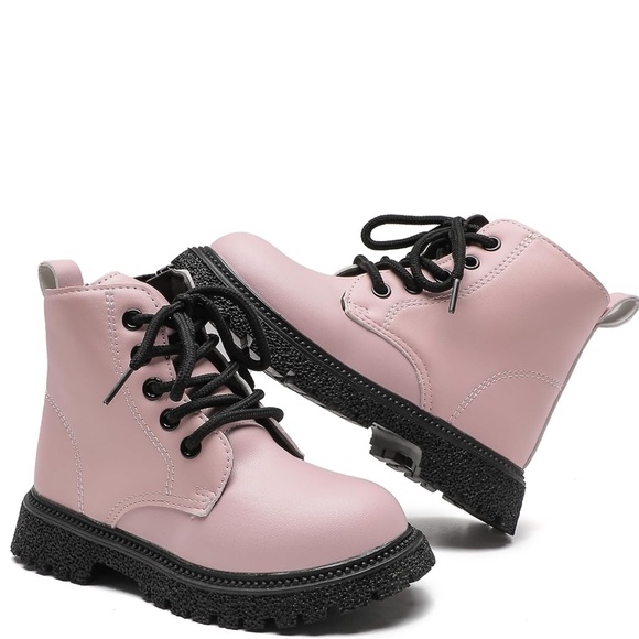 Leather Combat Zipper Lace Up Boots - Picture 3 of 8